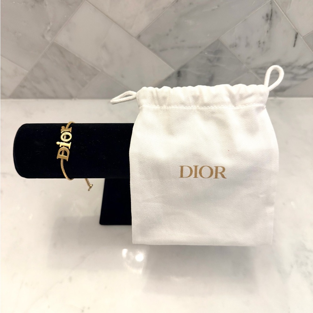 AUTHENTIC Dior Gold Logo Bracelet - Picture 3 of 5